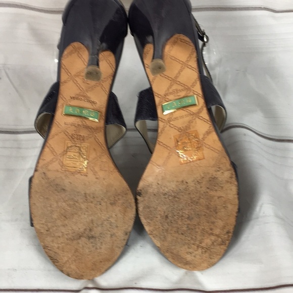 ❤️LAMB NAVY PATENT T STRAP SANDALS - Picture 5 of 7